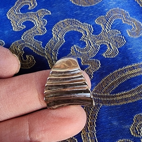Vintage Unisex Convex  Sterling‎ Ring  9 - Picture 7 of 8